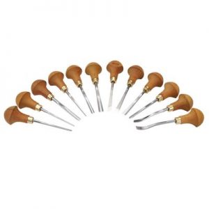 Kit de goivas de palma de mão para escultura e entalhe 12 peças